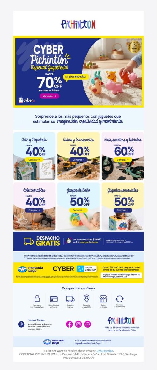 🎨🚲 ¡Hora de jugar! Hasta 70% OFF