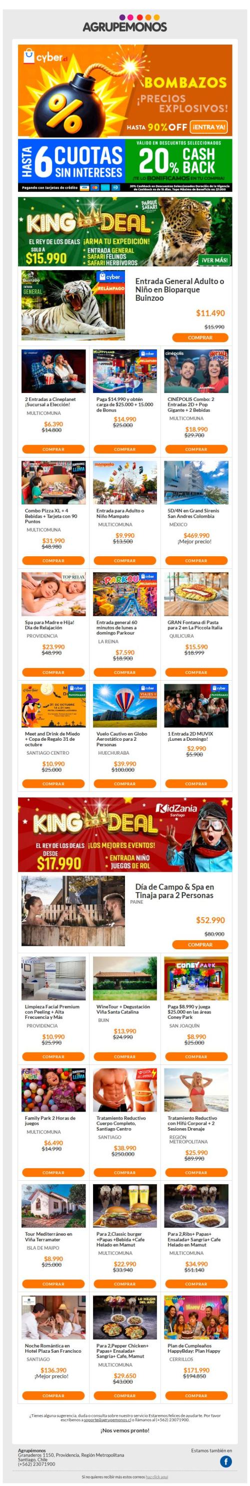 B⭕MBAZ⭕S CYBER Último Día con - 20% EXTRA ☝➜ Parque Safari | KidZania