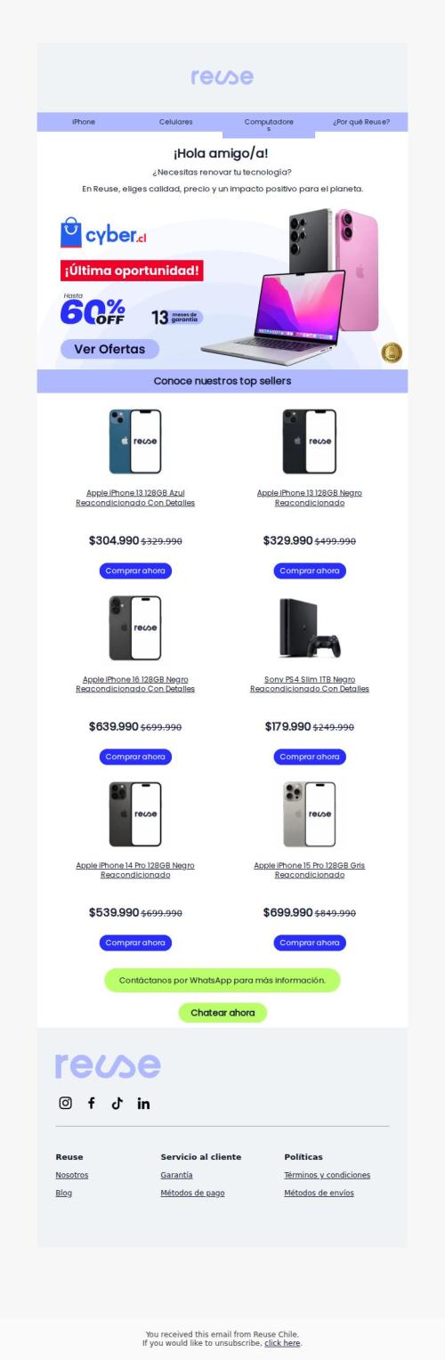 Último día de Cyber: hasta 60% OFF🔥