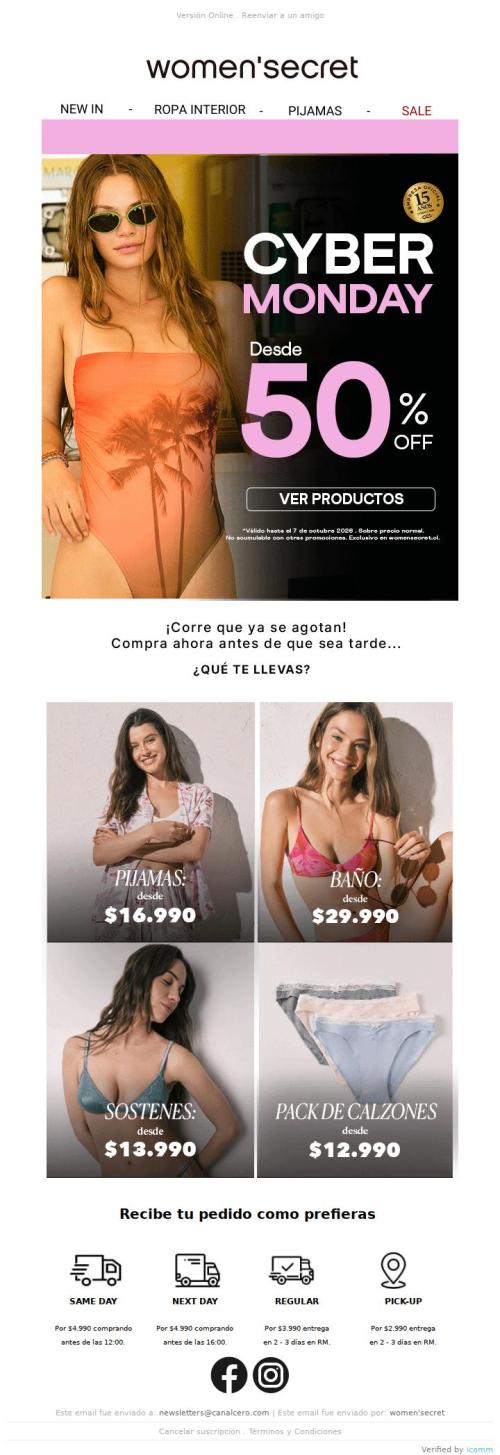 ⏰ ¡ÚLTIMO DÍA! Pijamas desde $16.990 + Sostenes desde $13.990
