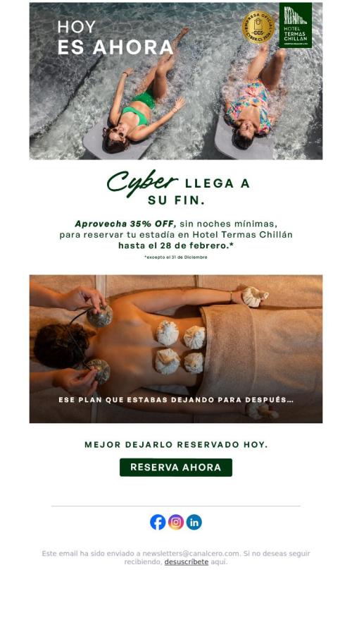 Termina el Cyber con 35% OFF✨⛰️