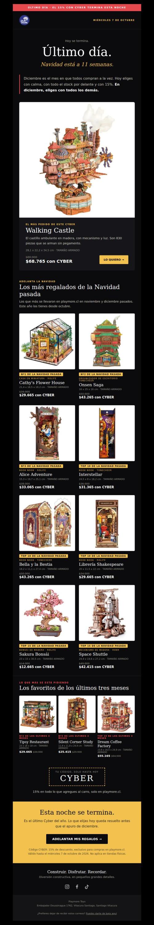 Último día. Los favoritos de la Navidad pasada, con 15%