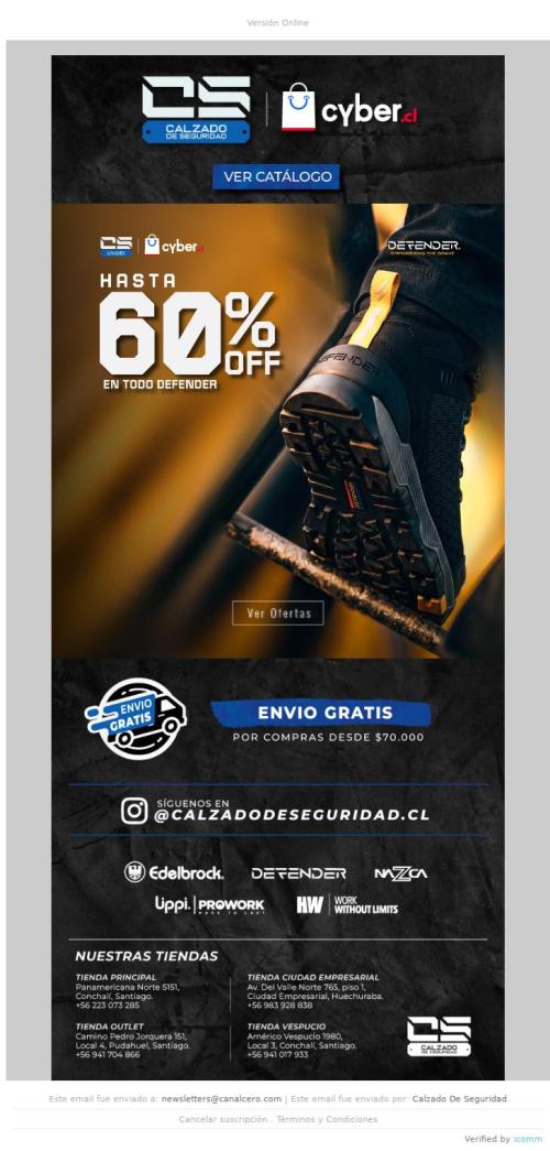 🥾 Defender está con hasta 60% OFF