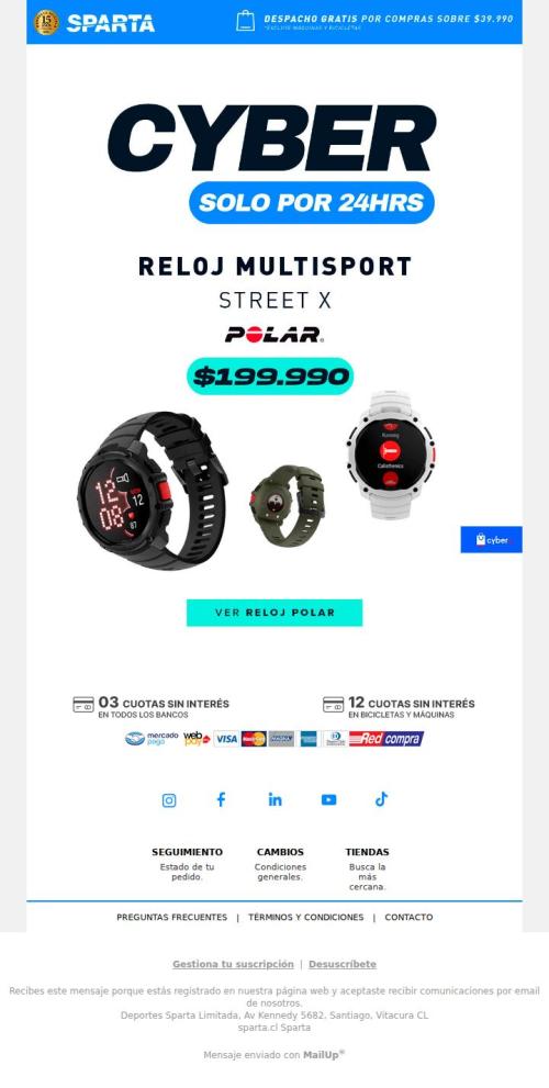 POR 24HRS ⚡ Reloj Polar a $199.990