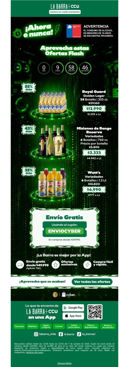 ¡Últimas ofertas flash! Watt’s, Royal y más 💸