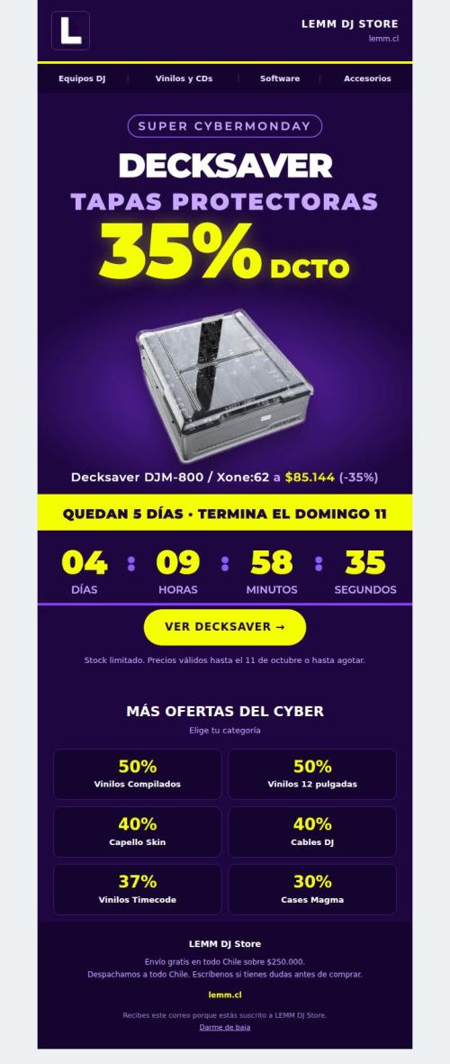 Quedan 5 días: tapas Decksaver con 35%