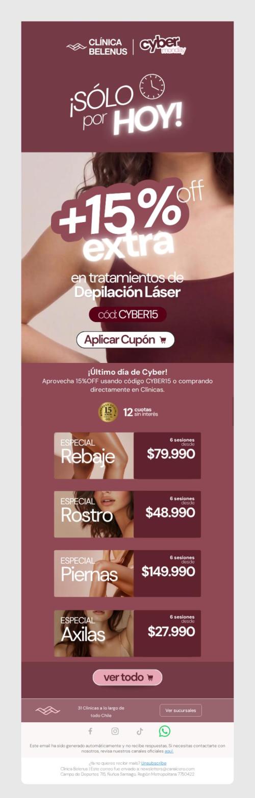 Hoy acaba Cyber - Y tienes 15%OFF adicional✨