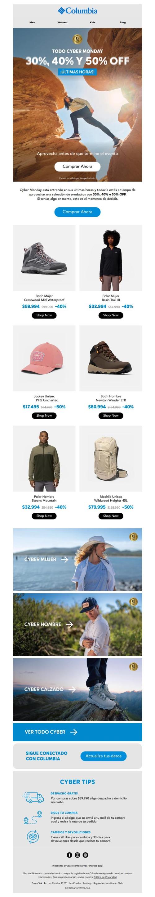 ⏰ Últimas horas: Todo Cyber Monday 30%, 40% y 50% OFF.