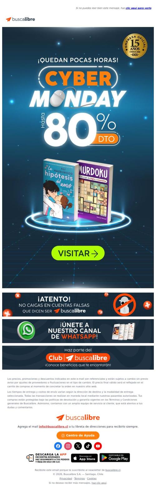 🚨 Último aviso: queda poco tiempo para disfrutar hasta 80% dto 📖