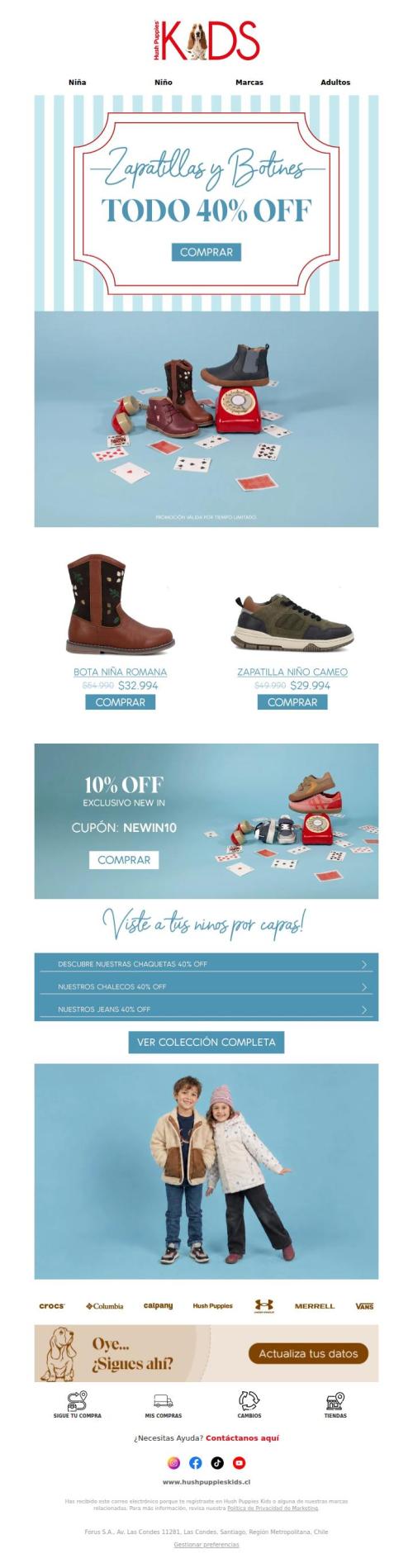 40% off TODO zapatillas y botines cyber