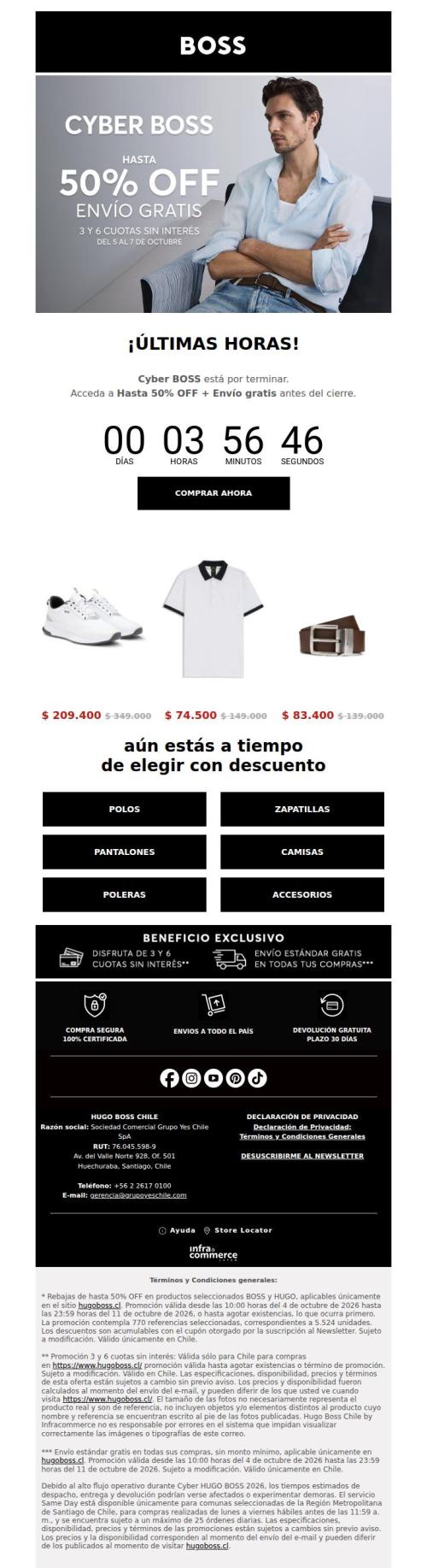 ¡Sólo Quedan Pocas Horas! Hasta 50% de descuento en Cyber BOSS!