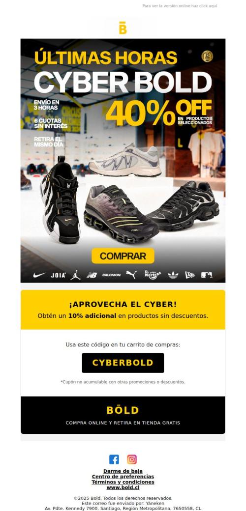 Cierra el Cyber con tu próximo par 👟