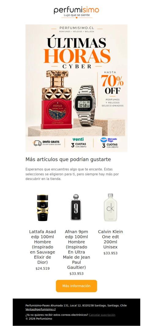 🔥 ¡El Cyber se despide hoy! Aprovecha antes de que termine.