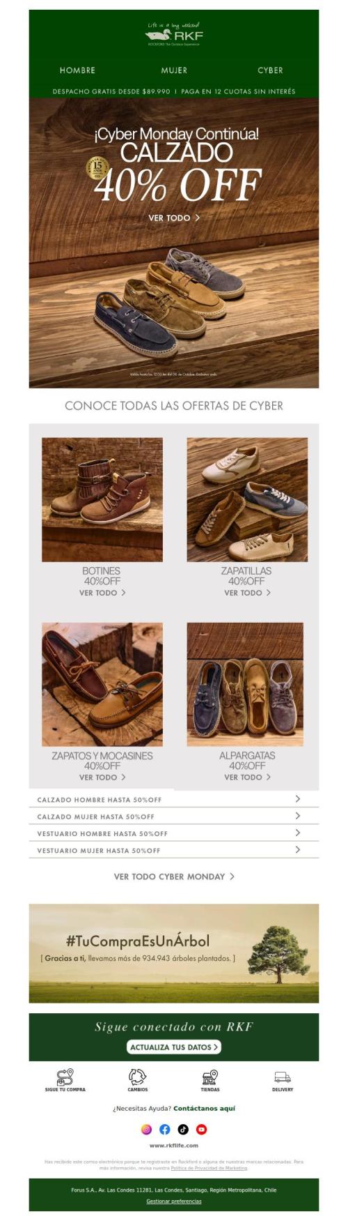 ¿Te lo perdiste? 40%OFF Calzado RKF