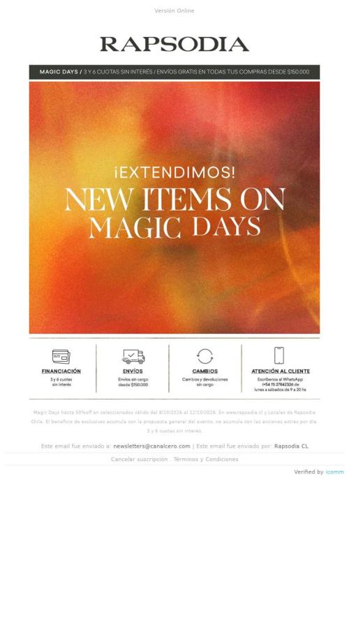 ¡Extendimos! New Items on Magic Days | Hasta 50% OFF 💥