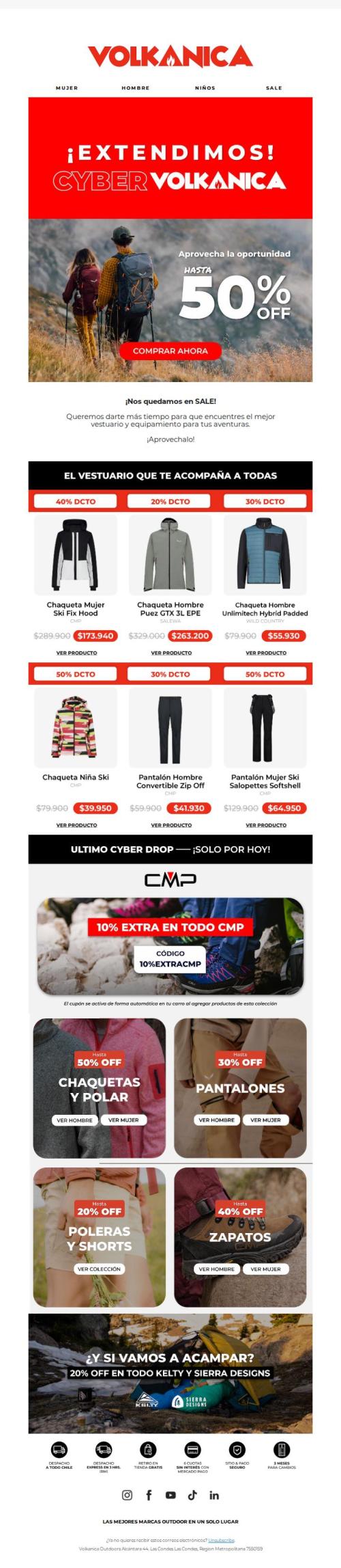 🔥 Último Cyber Drop: +10% OFF en todo CMP