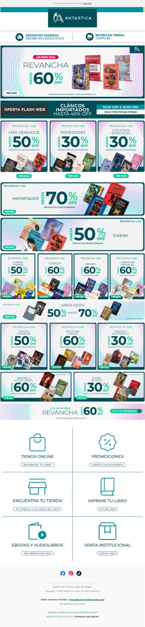 ¡APÚRATE! ⚡ ÚLTIMAS HORAS DE REVANCHA HASTA 60% OFF 😱
