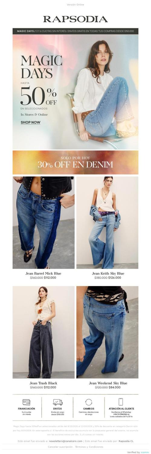 Magic Days | 30% OFF en Denim 💙