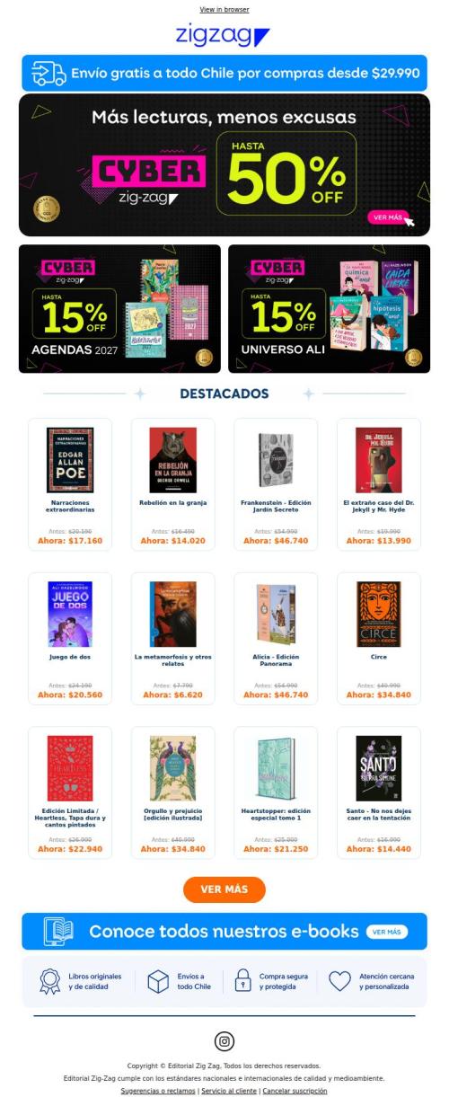 ¡Aprovecha hasta 50% OFF y encuentra tu próxima lectura! 📚✨