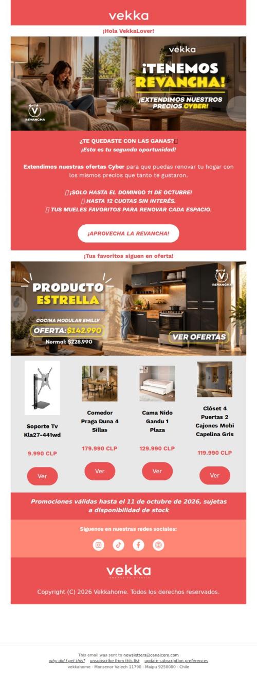 🔥 ¡Tenemos revancha! Precios Cyber hasta el domingo