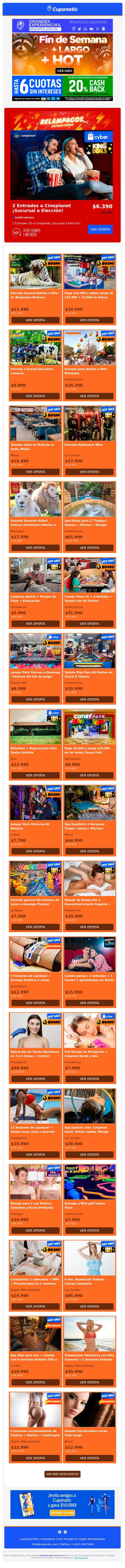 ¡FINDE LARGO  al ROJO VIVO!✨Cineplanet | Buinzoo | Happyland ✅ 20% de Vuelta