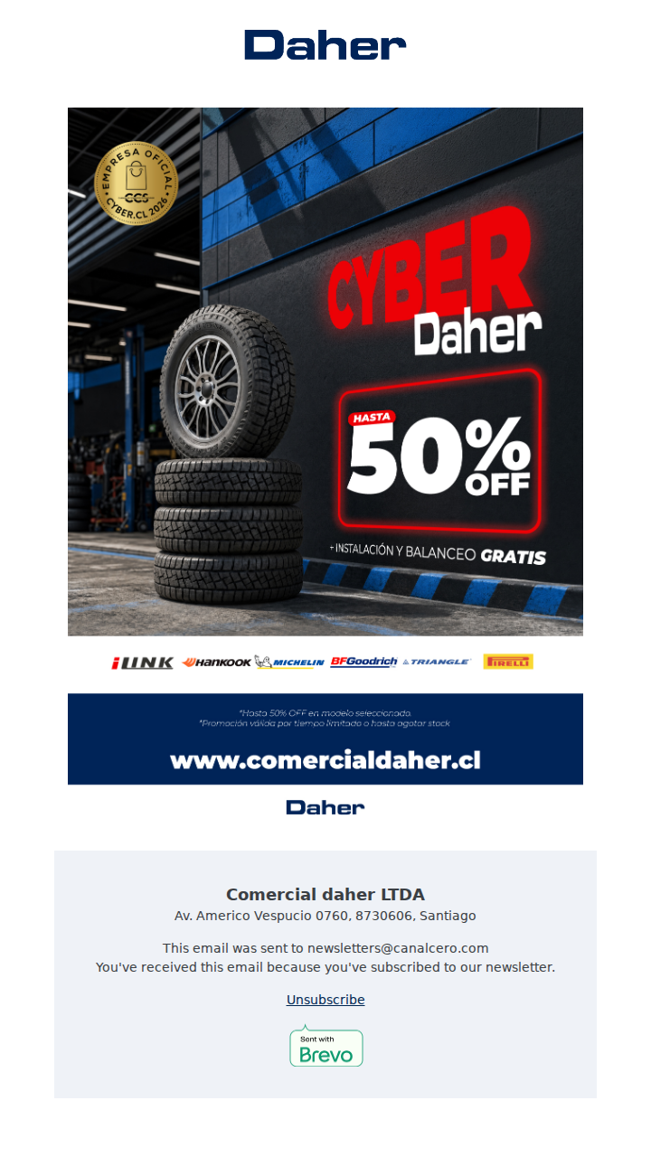 Hasta 50% OFF Neumáticos y Baterías 🛞