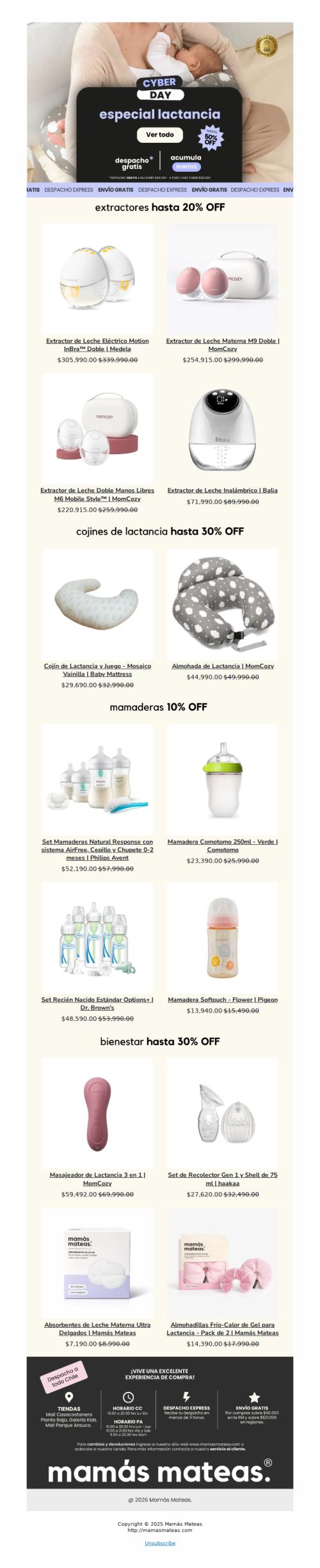 Esenciales lactancia hasta 50% OFF! 🍼