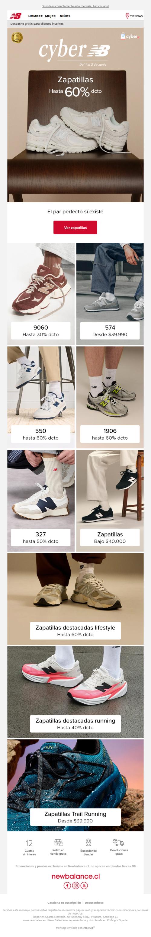 Cyber en zapatillas: hasta 60% OFF ⚡