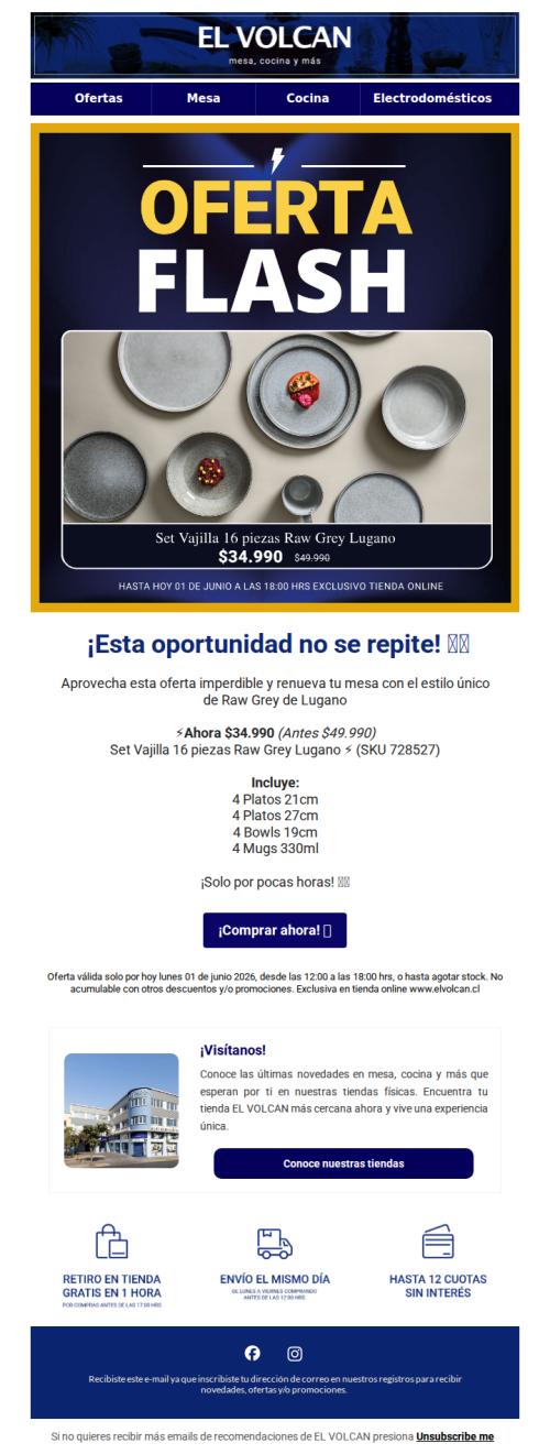 ⚡¡Oferta Flash! ⚡ Set de vajilla Lugano ✨