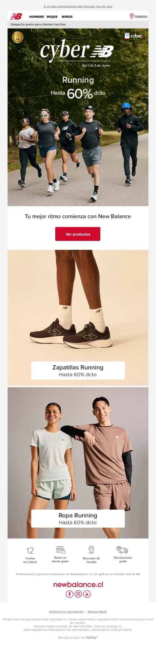 Running Cyber con hasta 60% OFF🏃⚡
