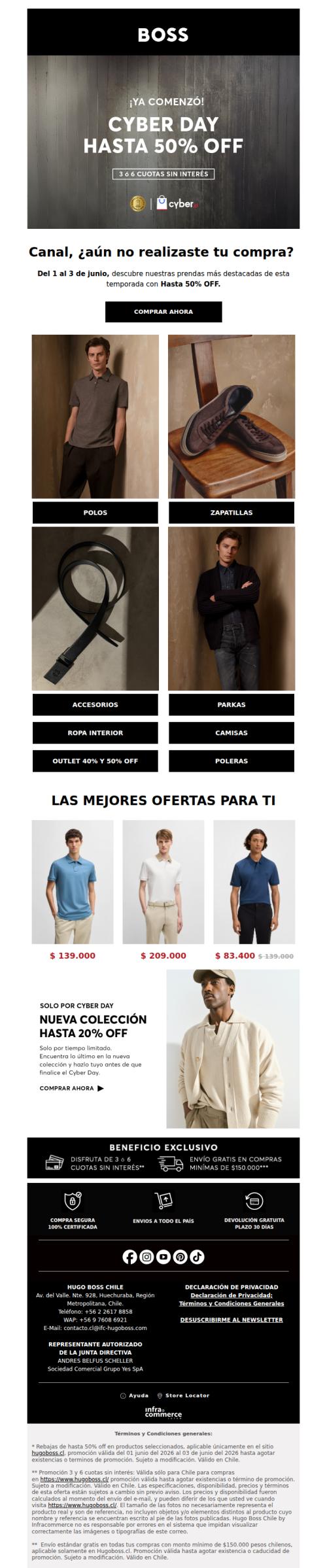 𝗦𝗼𝗹𝗼 𝗽𝗼𝗿 𝗖𝘆𝗯𝗲𝗿 𝗗𝗮𝘆: Hasta 50% OFF