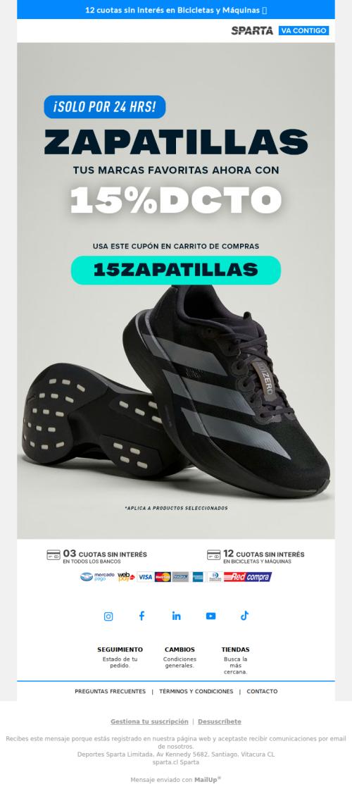 ⚡15% DCTO en tus zapatillas favoritas