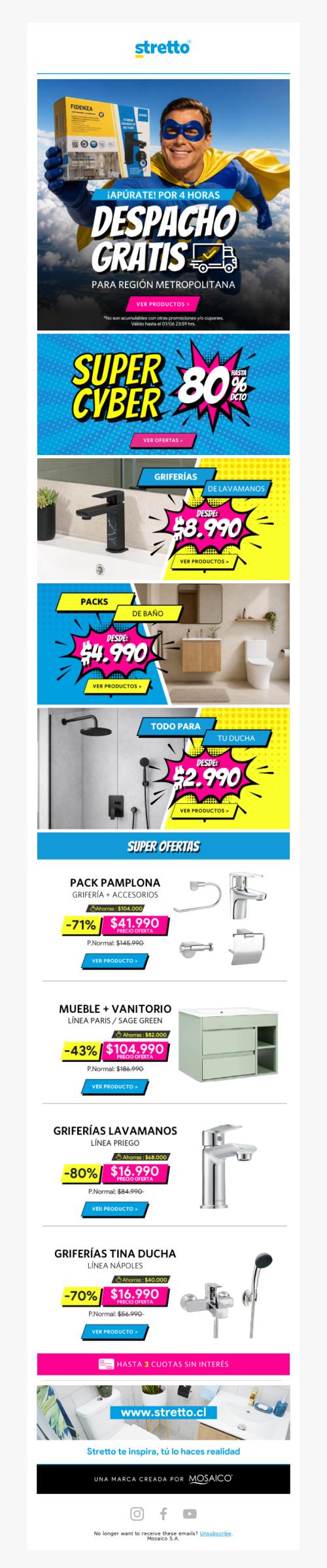 Despacho GRATIS 🚚⚡ para Región Metropolitana