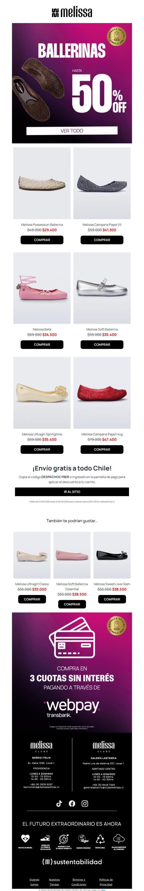 ¡Ballerinas con hasta 50% OFF! 🚀