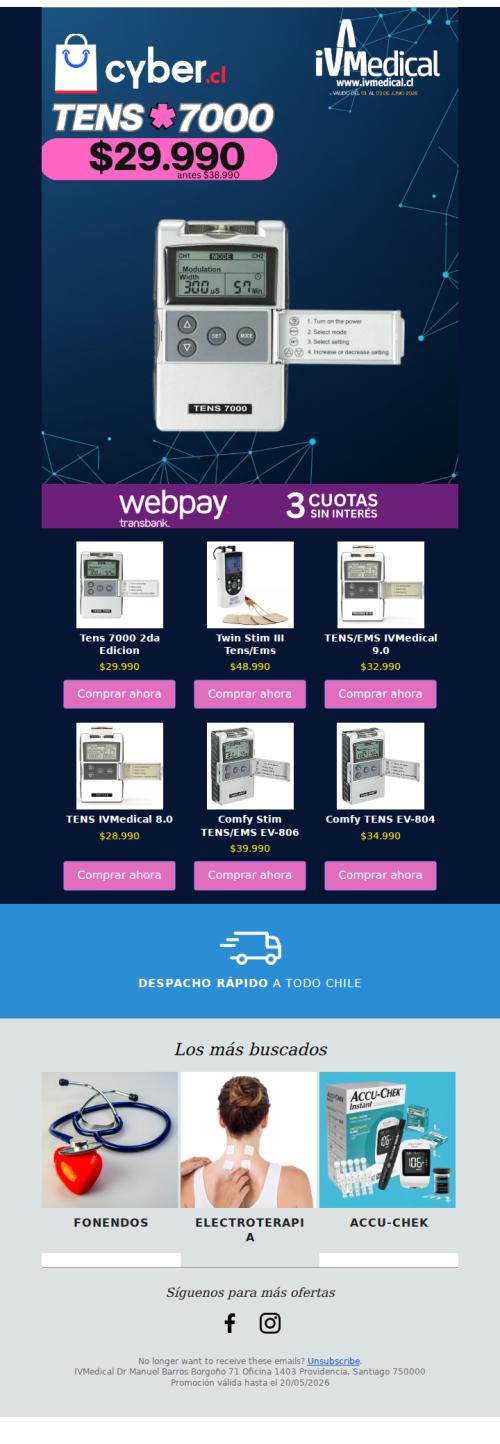 🚀 Equipos TENS a precios CYBER!