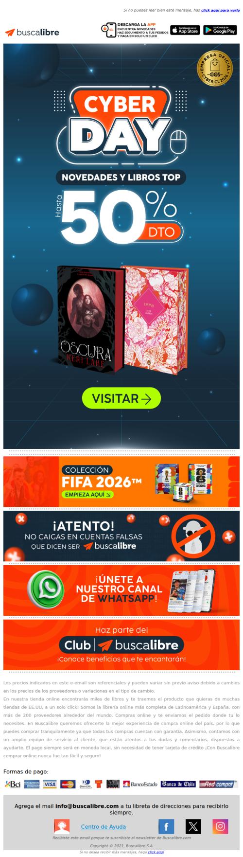 📖 Cyber Day trae novedades hasta 50% dto ⚡