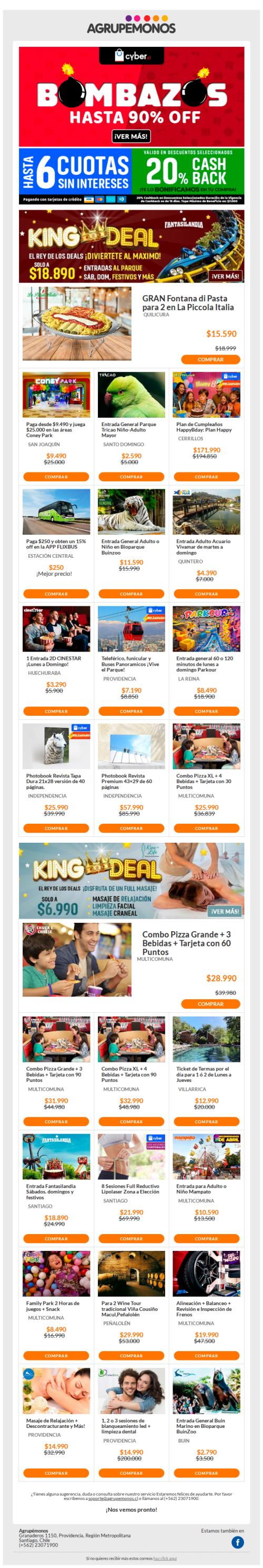 B⭕MBAZ⭕S CYBER➜ 20% EXTRA en Fantasilandia, Buinzoo, Depilación y más