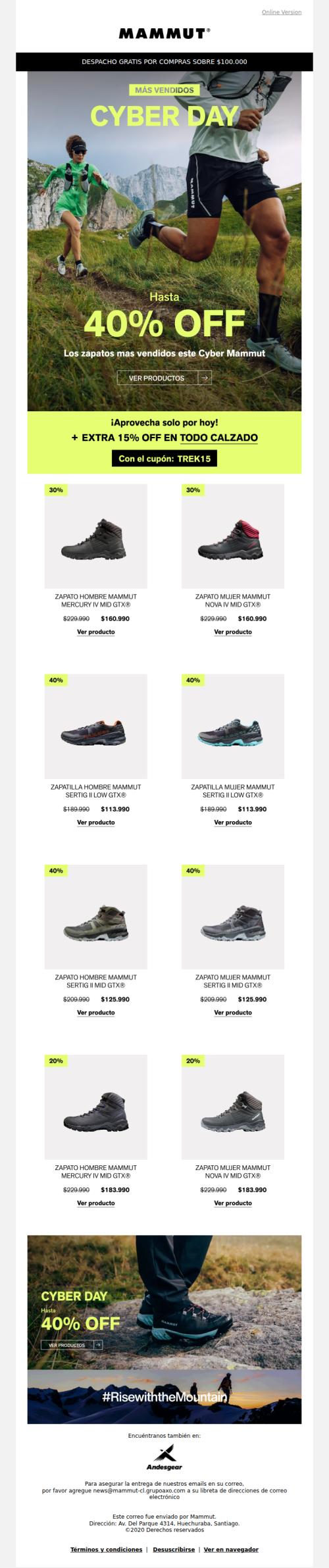 Hasta 40% OFF + 15% extra en bototos y zapatillas sólo por hoy 🥾
