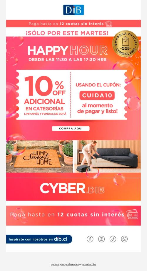 Cupón activo: +10% OFF en limpiapiés y fundas de sofá