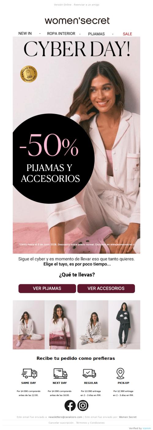 Esto no va a durar: 50% OFF en pijamas y accesorios 👀