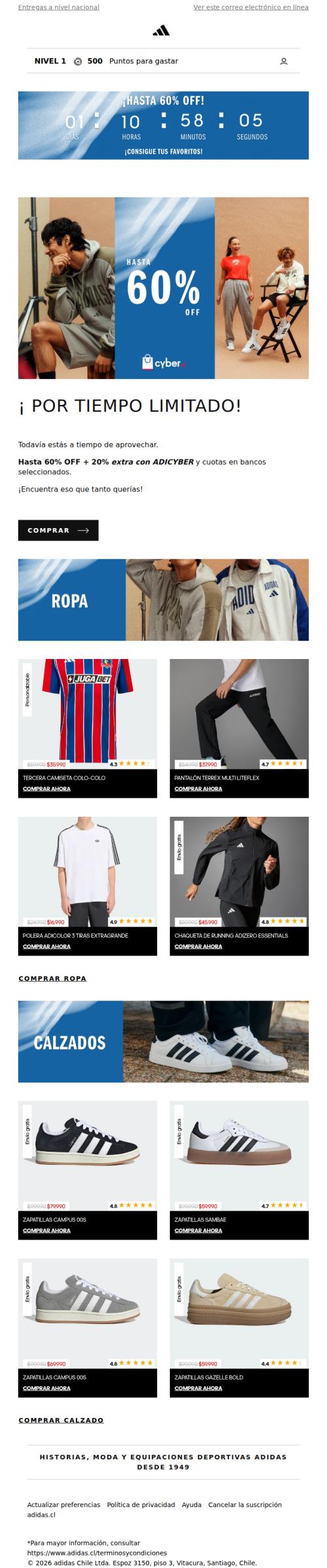 Descuento sobre descuento: HASTA 60% OFF y 20% OFF extra con código