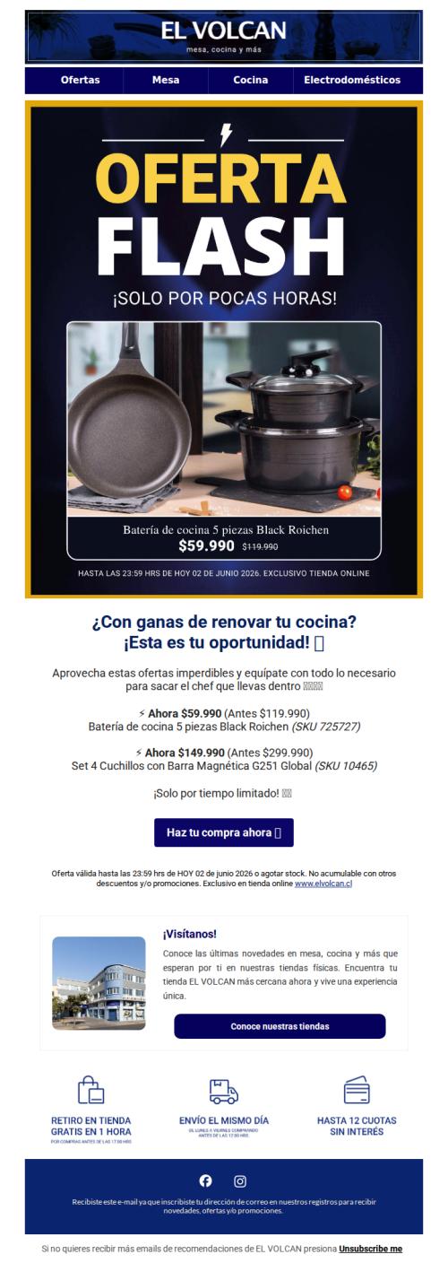 ⚡¡Imperdible! Oferta Flash Equípate como todo un chef