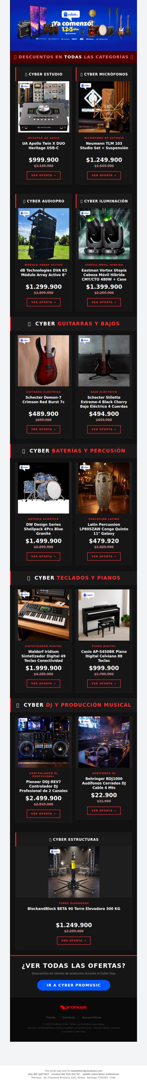 🚨 ¡Aprovecha los mejores descuentos en el Cyber Promusic!🚨