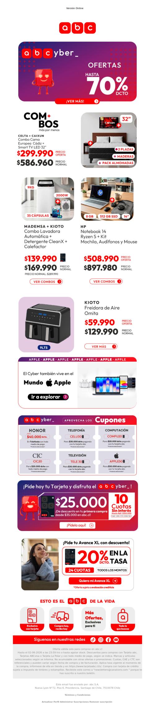 Combos Cyber en abc 🎁