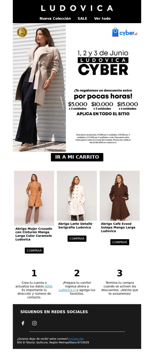 ¡Queda poco! Ludovica Cyber 🛍️