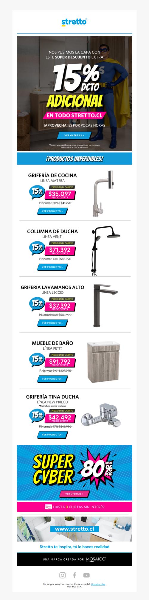 ⚡15% dcto ADICIONAL en TODO Stretto.cl⚡