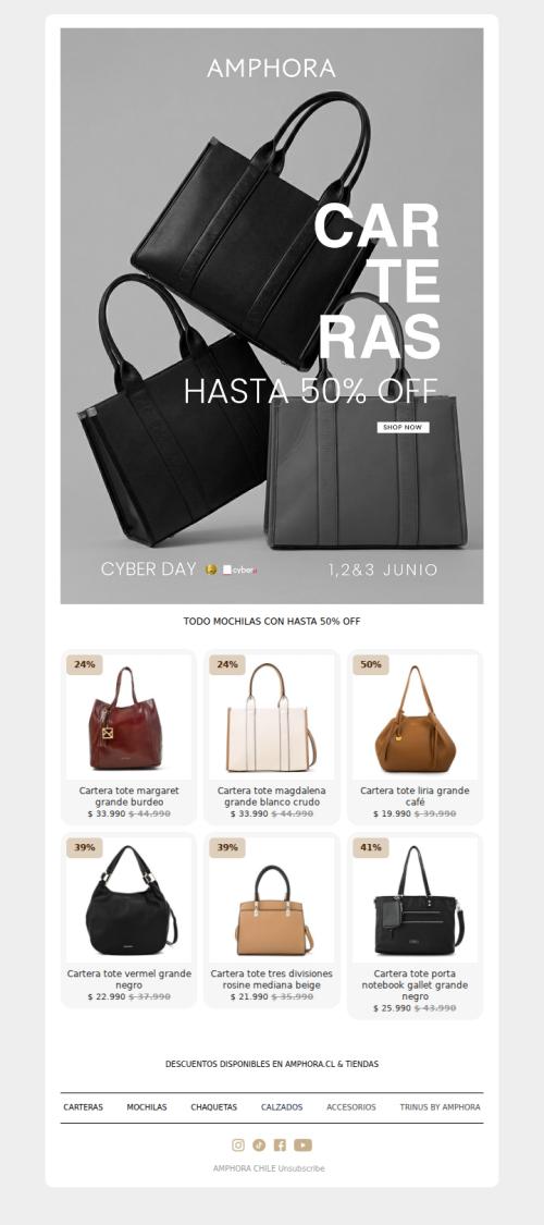 Todo CARTERAS con hasta 50% OFF - Cyber Day