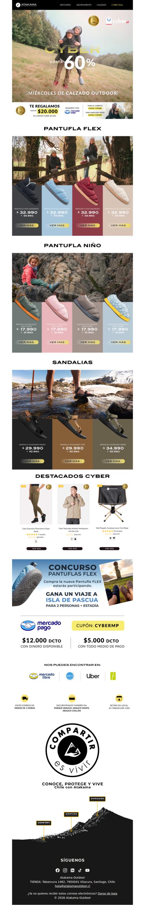 ¡HOY CYBER de Calzado Outdoor! ⛰️