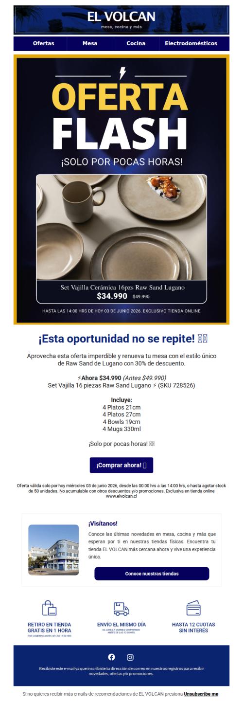 ⚡¡Oferta Flash! ⚡ Set de vajilla Lugano ✨