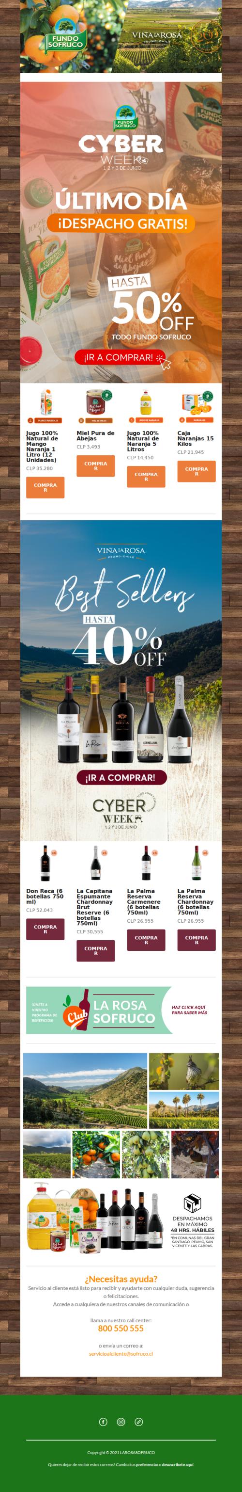 HOY: Despacho GRATIS 🚚  Último día CyberWeek 🍊💦